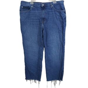 Levi's '94 Baggy Jeans Size 34 Cropped Cutoff Raw Hem Retro Casual Boho Size 34